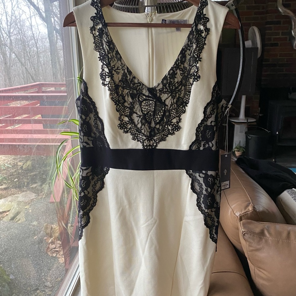 Jennifer Lopez Black Lace Sheath NWT